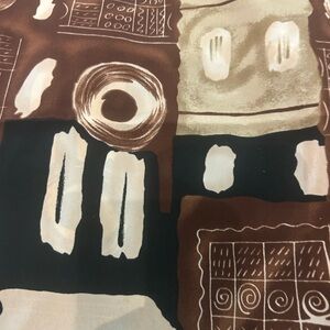 Abstract Brown and Black Patterned Fabric